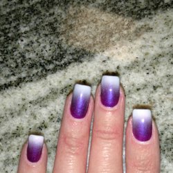 T&K Nail Salon - Pretty in purple ombre effect!