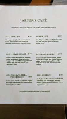 Menu photo 6 Jasper's Cafe Glenview, IL
