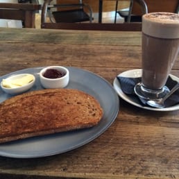 My breakfast - hot choc and toast