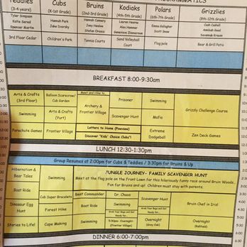Ucla Bruin Woods - Schedule of activities - Vacation Rentals Near Me - Lake Arrowhead, California Ucla Bruin Woods - Schedule of activities - Vacation Rentals Near Me - Lake Arrowhead, California