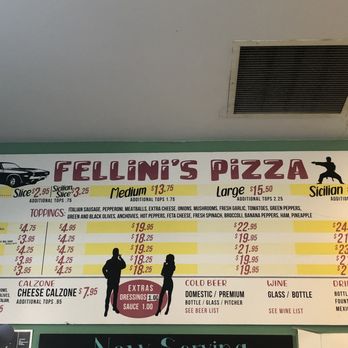 Fellini's Pizza - Menu March 2022 - Pizza Near Me - Atlanta, Georgia