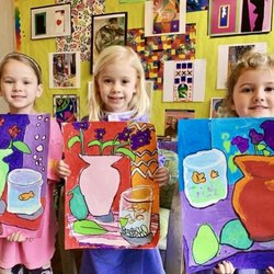 Kid Art Dallas - Still life, inspired by our lesson on Henri Matisse