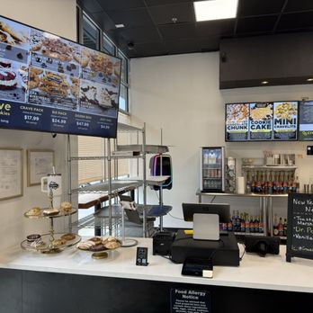 Crave Cookies - Big displays so you know what to order and what's available. - Desserts Near Me - Puyallup, Washington
