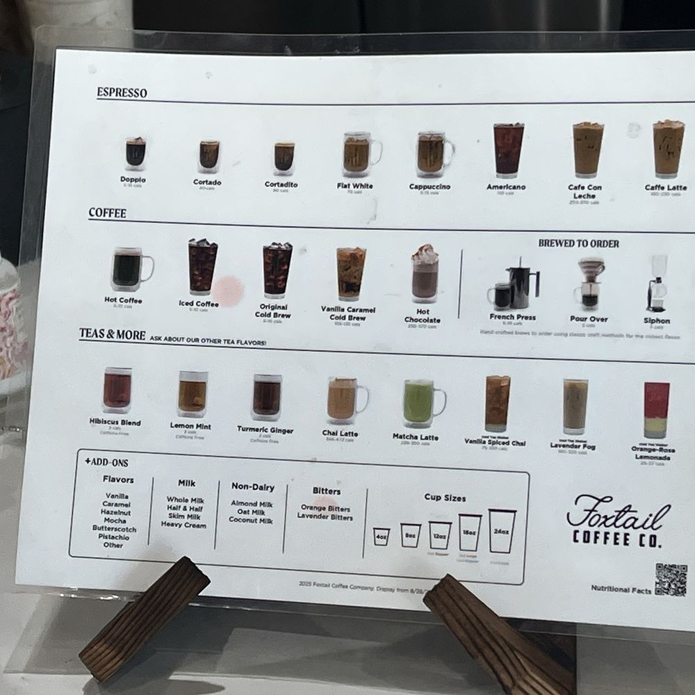 Foxtail Coffee - Options - Coffee & Tea Near Me - Kissimmee, Florida