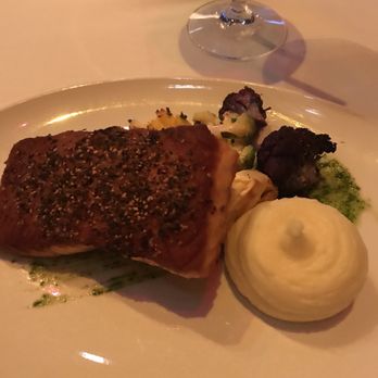 Addams Tavern - Black Pepper Crusted Salmon -- so good and especially loved the Whipped Potatoes - New American Near Me - Westfield, New Jersey Addams Tavern - Black Pepper Crusted Salmon -- so good and especially loved the Whipped Potatoes - New American Near Me - Westfield, New Jersey