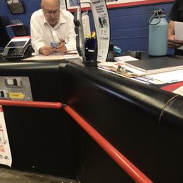 Pep Boys - Fred of he Patchogue NY pep boys on 6/21/19 appearing to text at the service desk - Auto Repair Near Me - Patchogue, New York
