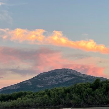 Mount Scott - Sunset behind Mt. Scott across Lake Lawtonka - Landmarks & Historical Buildings Near Me - Lawton, Oklahoma