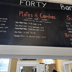 Back Forty BarbeQue - Menu