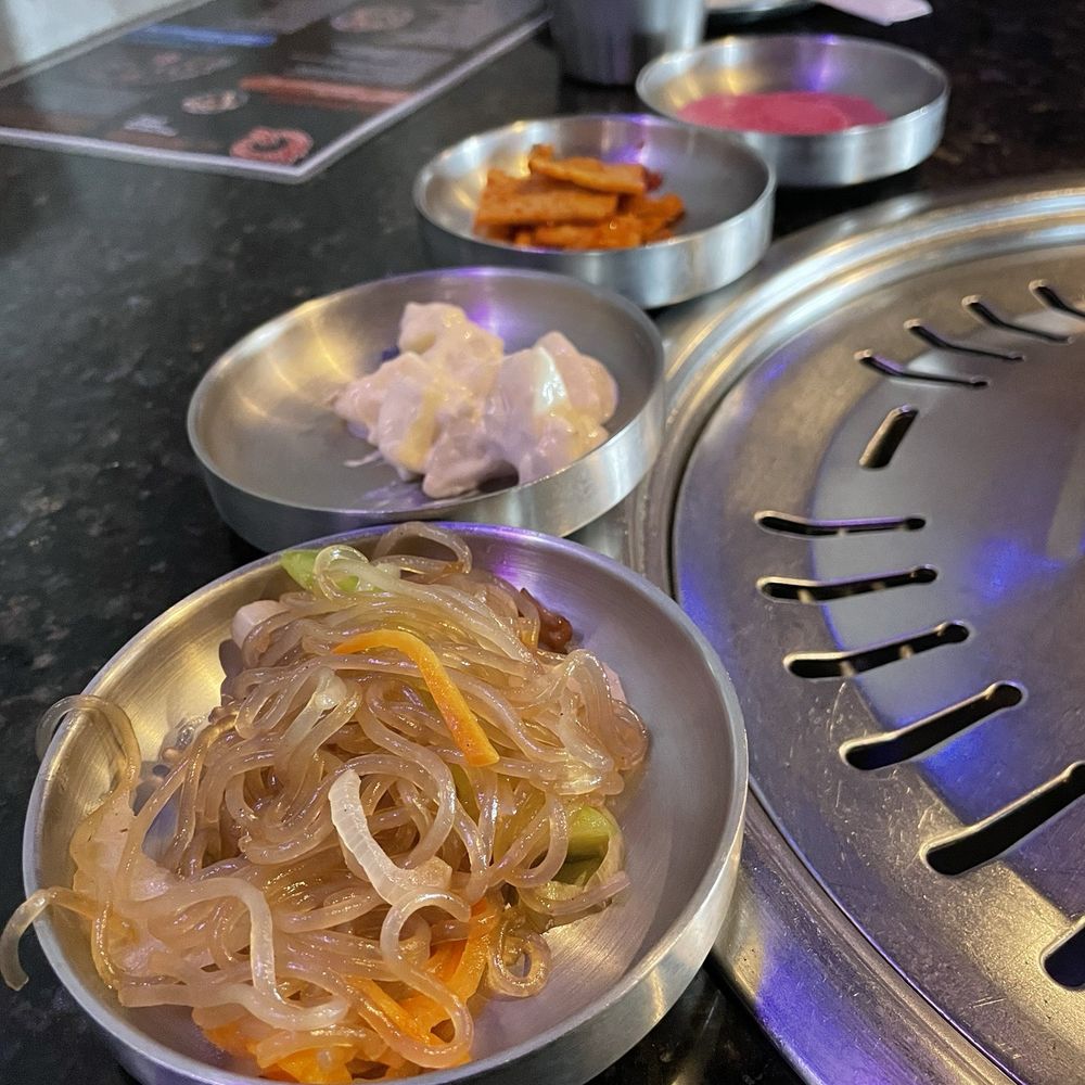 Q K-BBQ - Banchan (TikTok: @justandyvu) - Barbeque Near Me - Buena Park, California