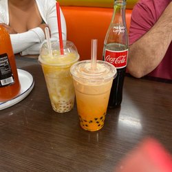 Angkor Donuts & Deliz Ice Cream - Mango Raspado with popping pearls, Thai Tea & a boring coke!