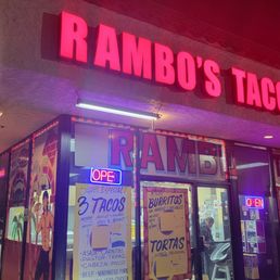 Exterior outside entrance of Rambos Tacos - West Covina, California Exterior outside entrance of Rambos Tacos - West Covina, California