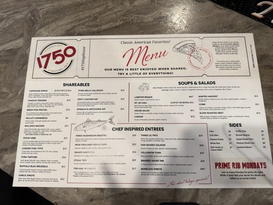 Menu photo 4 1750 Taphouse Bedford, NH