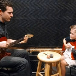 SoundCheck Music School - Our rockstar Luke at his first Guitar Lesson with his wonderful teacher Josh Steck!! Luke is only 5 years old!!!