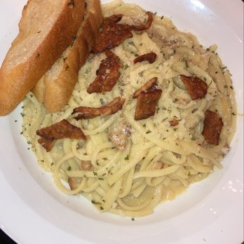 Red Bamboo - Pasta Carbonara - Vegetarian Near Me - New York, New York Red Bamboo - Pasta Carbonara - Vegetarian Near Me - New York, New York