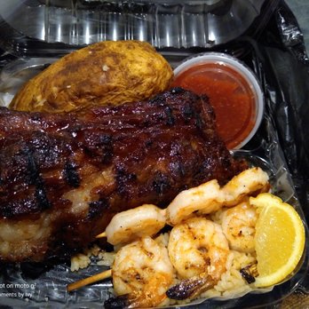 Damons Grill - Ribs and shrimp $25 Terrible packaging. This plastic container is melting  03/30/2021 - Seafood Near Me - Myrtle Beach, South Carolina