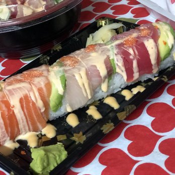 Yummy Sushi Burrito - Rainbow Roll - Sushi Bars Near Me - Stockton, California Yummy Sushi Burrito - Rainbow Roll - Sushi Bars Near Me - Stockton, California