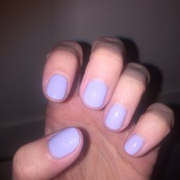 Fantastic gel manicure the day of. I Am What I Amethyst by OPI. Loved it. Very calming. However it lasted 6 days... :( see pic Fantastic gel manicure the day of. I Am What I Amethyst by OPI. Loved it. Very calming. However it lasted 6 days... :( see pic