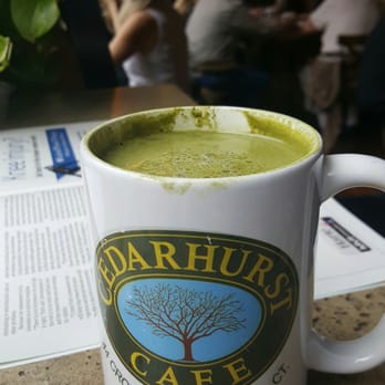 Cedarhurst Cafe - This is a Macha latte.....not my cup of tea. But it smells good. - Cafes Near Me - New Haven, Connecticut Cedarhurst Cafe - This is a Macha latte.....not my cup of tea. But it smells good. - Cafes Near Me - New Haven, Connecticut