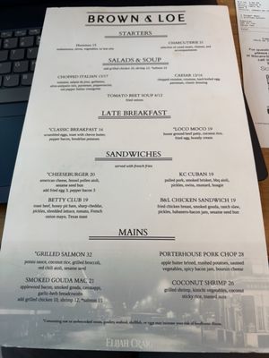 Menu photo 2 Brown & Loe Kansas City, MO