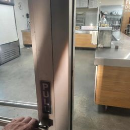 Door locked before closing time Door locked before closing time