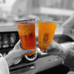 Yi Fang Taiwan Fruit Tea - Cantaloupe Green Tea and Lychee Fruit Tea @whaevaeats