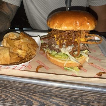 Backporch Drafthouse - The Legend burger - American Near Me - Northlake, Texas Backporch Drafthouse - The Legend burger - American Near Me - Northlake, Texas