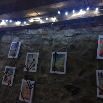 Becky's Apartment - a wall with pictures and lights - Bars Near Me - Waterloo, Ontario