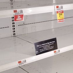 Shaw's - Notice the sale price off $7.99 for 18 eggs.  I just bought an 18 pack at Hannafords for around $6.70