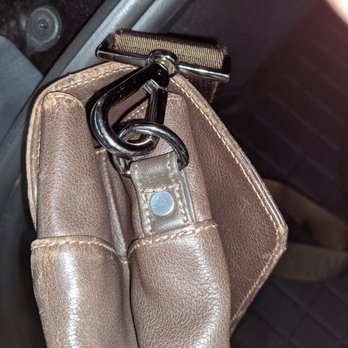 Zinke's Shoe Repair - Piece of leather holding the D-ring was replaced. - Shoe Repair Near Me - Pasadena, California Zinke's Shoe Repair - Piece of leather holding the D-ring was replaced. - Shoe Repair Near Me - Pasadena, California