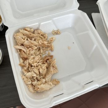 Ruby Red's BBQ - 07/28/2023 Lol? Pulled chicken half pound? Joke packaging, portion size, and presentation. - Barbeque Near Me - La Habra, California