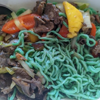 The Noodle House - Mango Beef Noodle. It tastes very artificial, and beef was dry and chewy - Asian Fusion Near Me - El Sobrante, California The Noodle House - Mango Beef Noodle. It tastes very artificial, and beef was dry and chewy - Asian Fusion Near Me - El Sobrante, California
