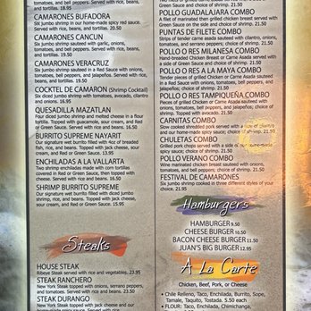 Damian Restaurant - Menu - Mexican Near Me - Modesto, California Damian Restaurant - Menu - Mexican Near Me - Modesto, California