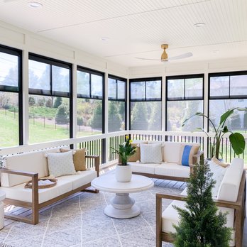 Ebony Outdoor Living - a sunroom with white furniture - General Contractors Near Me - Indian Trail, North Carolina Ebony Outdoor Living - a sunroom with white furniture - General Contractors Near Me - Indian Trail, North Carolina