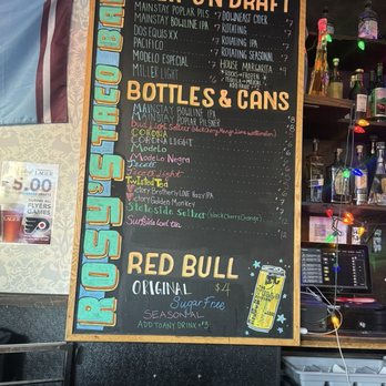 Rosy's Taco Bar - Beer list - Tacos Near Me - Philadelphia, Pennsylvania Rosy's Taco Bar - Beer list - Tacos Near Me - Philadelphia, Pennsylvania