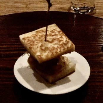 Nodoguro - Fried Totten Inlet oyster on scratch tartar sauce with iceberg on Japanese milk bread (shokupan) - Japanese Near Me - Portland, Oregon Nodoguro - Fried Totten Inlet oyster on scratch tartar sauce with iceberg on Japanese milk bread (shokupan) - Japanese Near Me - Portland, Oregon