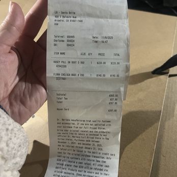 Martens Santa Anita - Employee ID and proof of purchase - Shoe Stores Near Me - Arcadia, California Martens Santa Anita - Employee ID and proof of purchase - Shoe Stores Near Me - Arcadia, California
