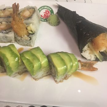 Sushi X - Green dragon, shrimp tempura, & shrimp tempura hand roll - Japanese Near Me - Jacksonville, Florida Sushi X - Green dragon, shrimp tempura, & shrimp tempura hand roll - Japanese Near Me - Jacksonville, Florida