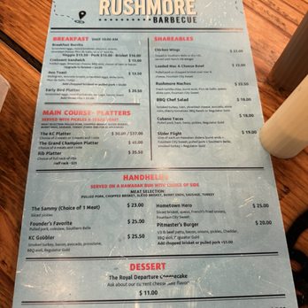 Meat Rushmore Barbecue - Menu. - Barbeque Near Me - Kansas City, Missouri Meat Rushmore Barbecue - Menu. - Barbeque Near Me - Kansas City, Missouri