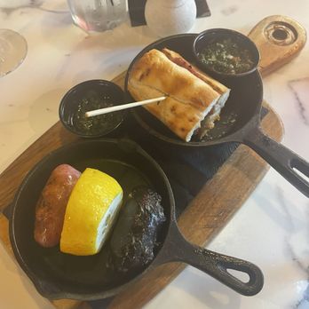 La Vida Misma Restaurant & Bar - Tapas: mini chorizo and morcilla and Mini choripan - Argentine Near Me - Kendall, Florida La Vida Misma Restaurant & Bar - Tapas: mini chorizo and morcilla and Mini choripan - Argentine Near Me - Kendall, Florida
