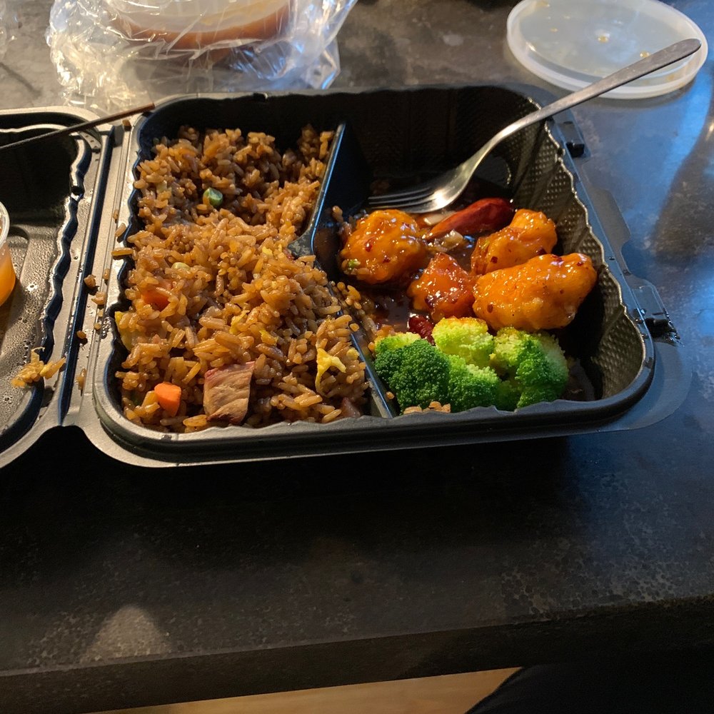 General Tso chicken dinner combo.