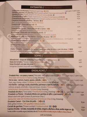 Menu photo 2 La Piazza II El Chaparral, A Menu photo 2 La Piazza II El Chaparral, A