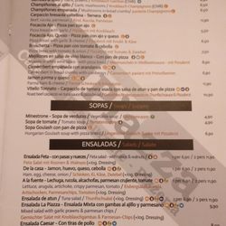 La Piazza II - Menu