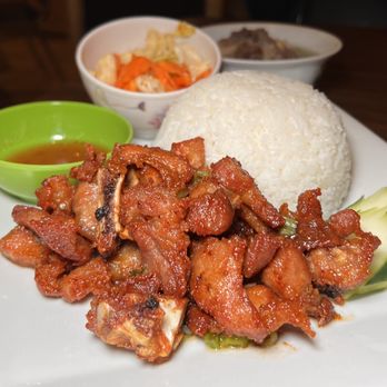 Red Rose Restaurant - Rice with Pork Chop - Cambodian Near Me - Lowell, Massachusetts