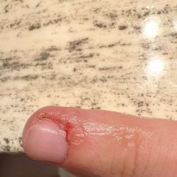ENails Salon - This was their attempt at cutting cuticles