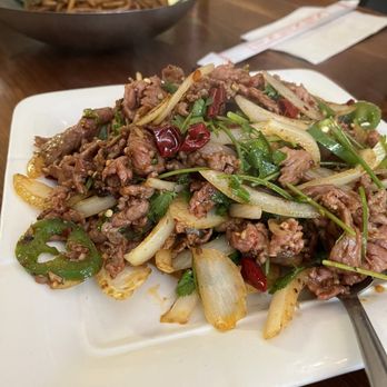Spices 3 - Lamb w/Cumin Spice. Tender and not overly spicy except for peppers. - Szechuan Near Me - Oakland, California