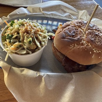 green Restaurant - Secret BBQ Sammy and coleslaw - Vegetarian Near Me - Tempe, Arizona