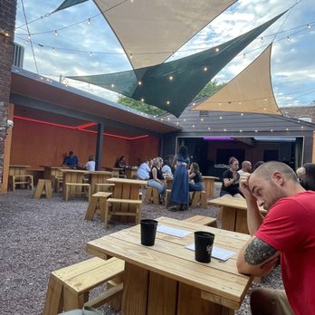 Get Tight Lounge - Outside patio with stage behind it - Lounges Near Me - Richmond, Virginia