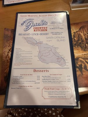 Menu photo 1 Original Jack's Country Kitchen Avalon, CA Menu photo 1 Original Jack's Country Kitchen Avalon, CA