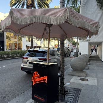 The Hideaway - Their cute valet stand - Steakhouses Near Me - Beverly Hills, California