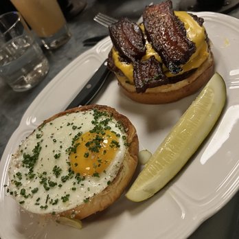 Au Cheval - Double Cheeseburger with Egg and Thick - Cut Peppered Bacon - Bars Near Me - Chicago, Illinois